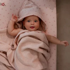 Little Dutch Bath cape - Pink - 100 x 100 - Essentials Outlet