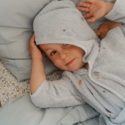 Little Dutch B2C Bathrobe - Blue - Forest Friends Clearance
