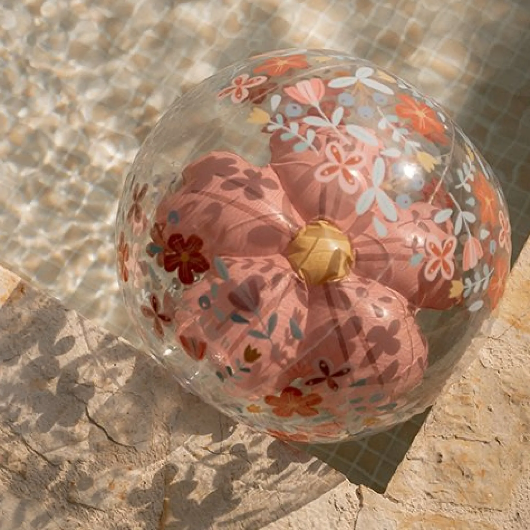 Little Dutch Beach Ball 3D Figure Pink Flowers Discount