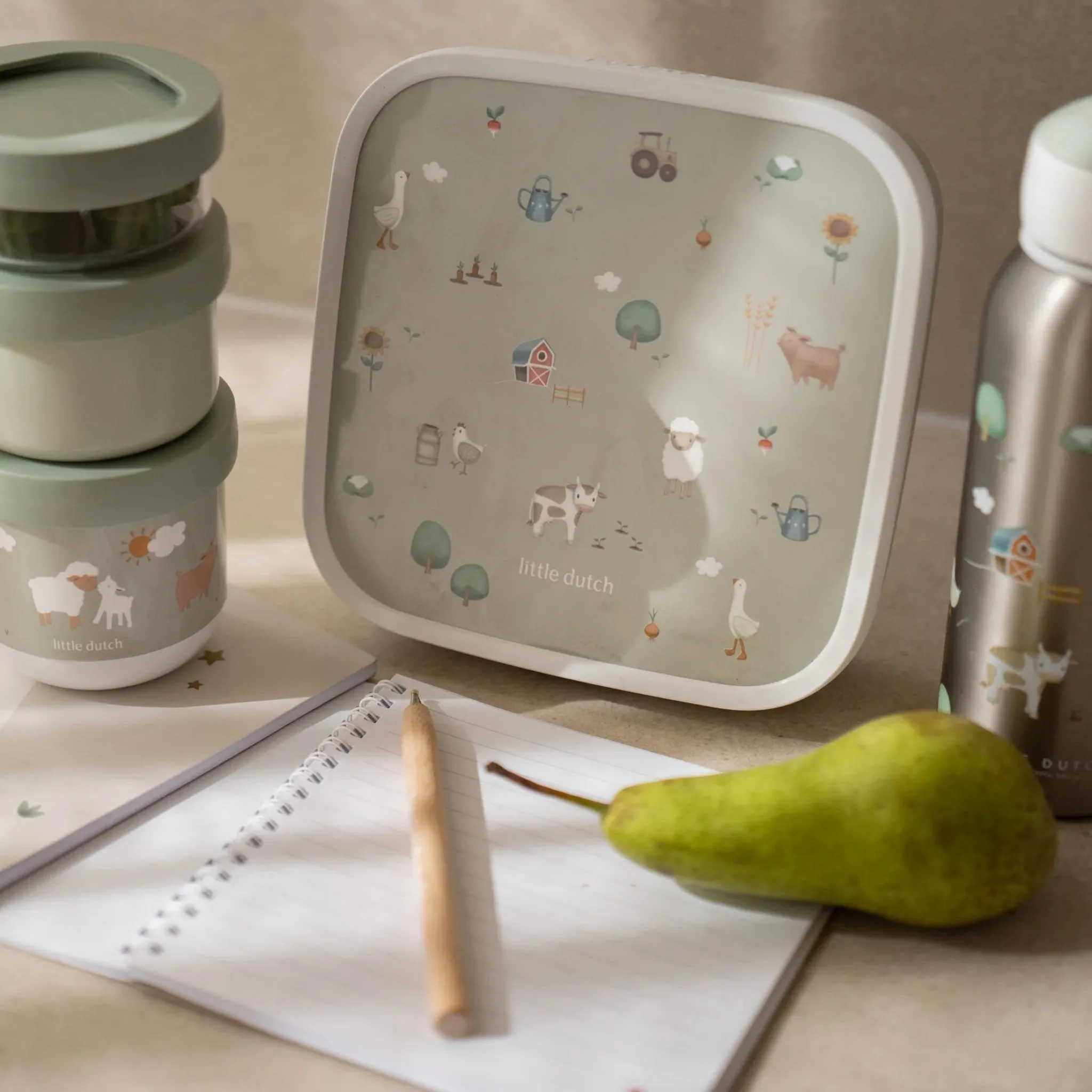 Little Dutch Bento lunchbox large Little Farm New