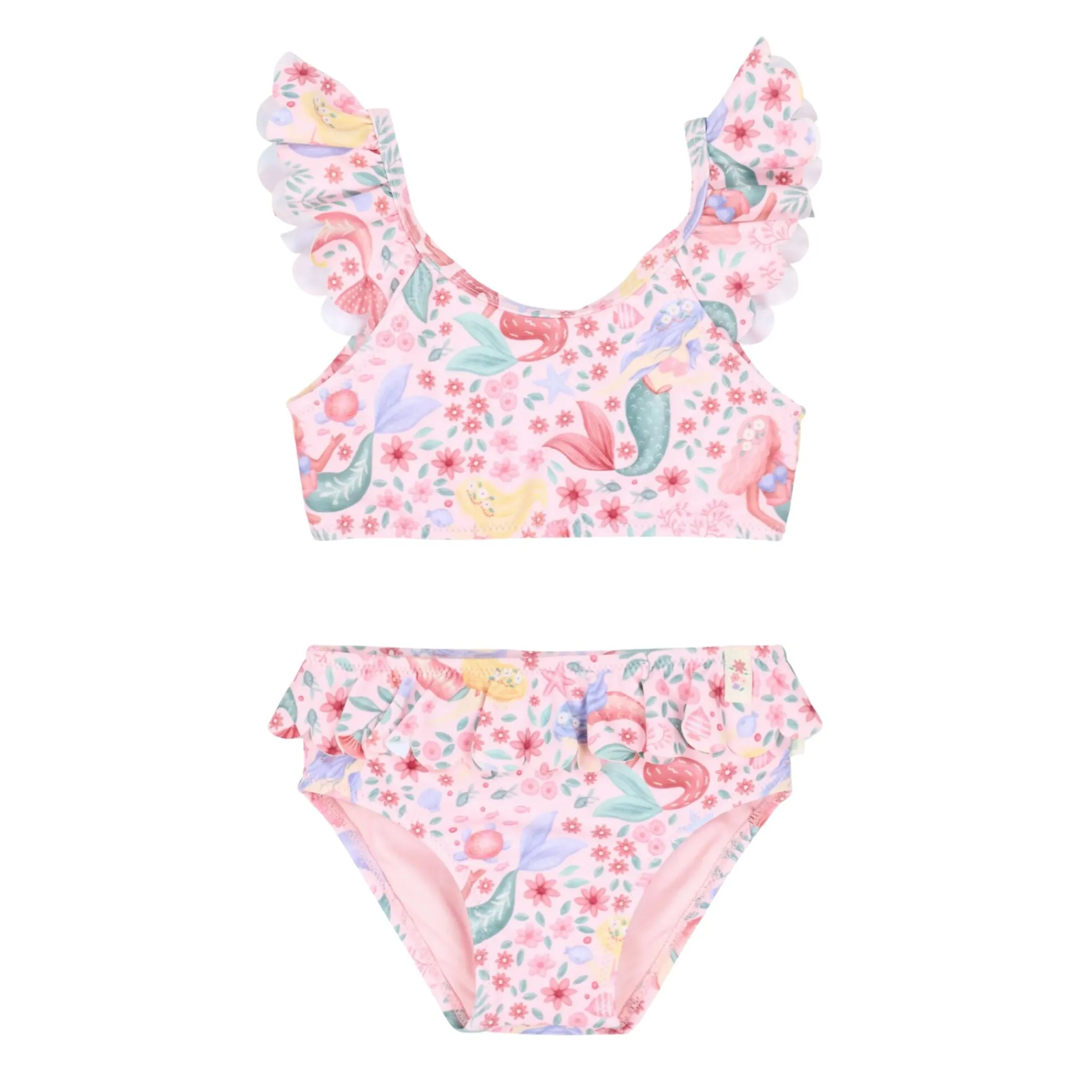 Little Dutch Bikini - Pink - Mermaid print New