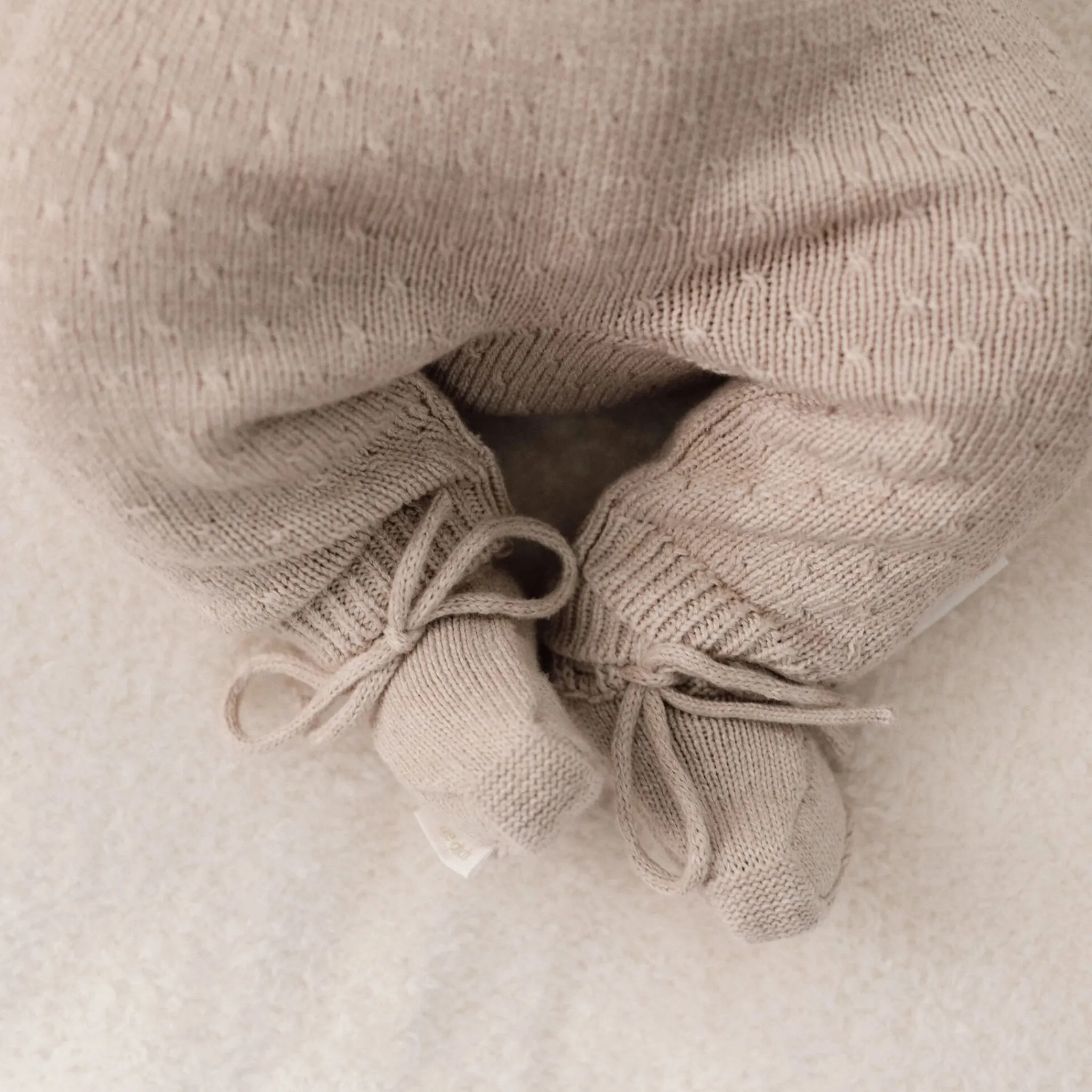 Little Dutch Booties - Beige - Newborn Naturals Discount