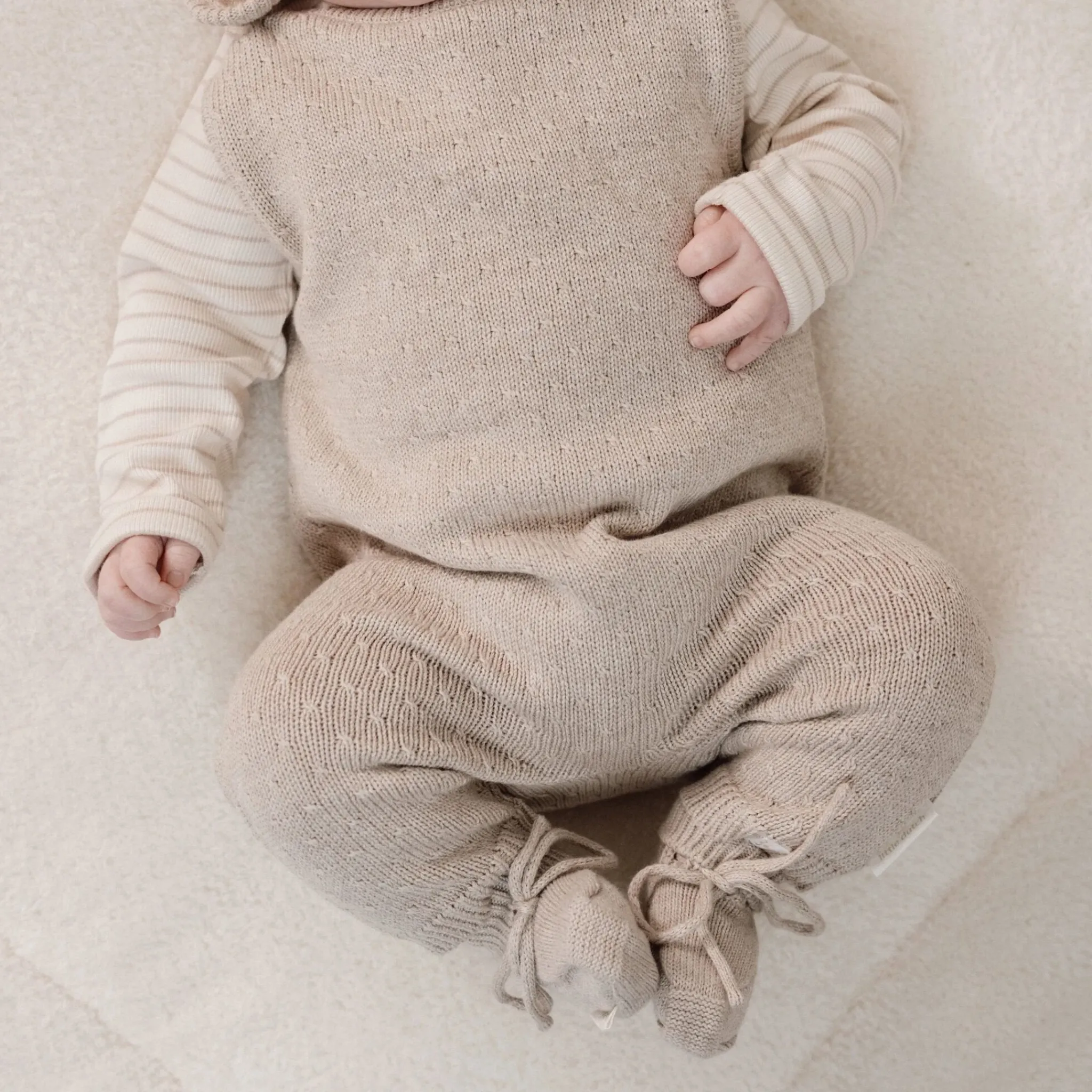 Little Dutch Booties - Beige - Newborn Naturals Discount
