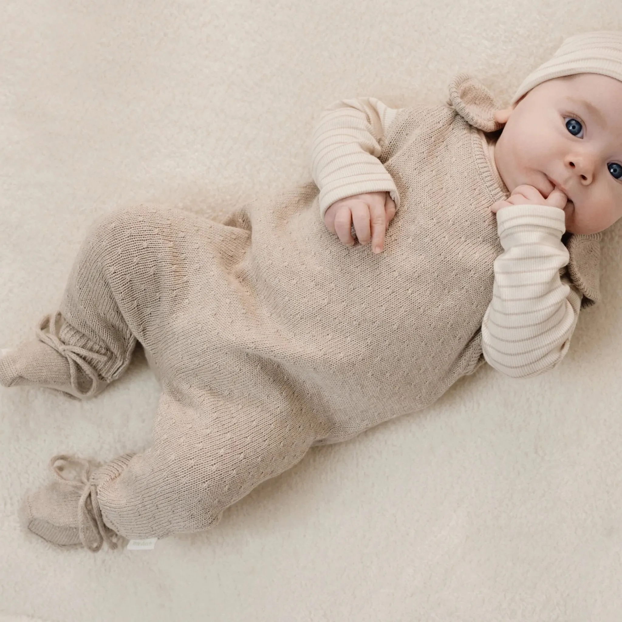 Little Dutch Booties - Beige - Newborn Naturals Discount