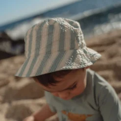 Little Dutch Bucket hat - Green - Ocean Surf Stripes