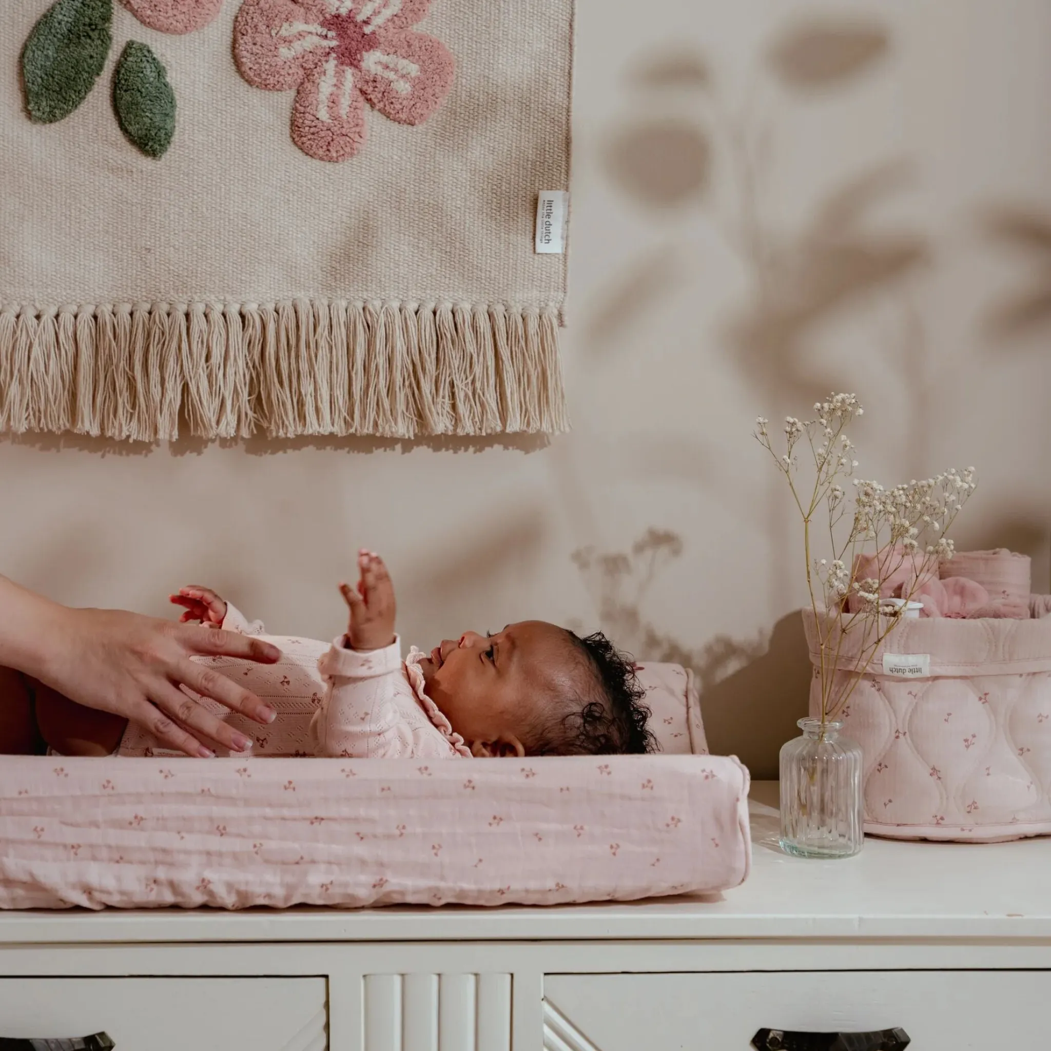 Little Dutch Changing mat cover - Pink - Essentials New