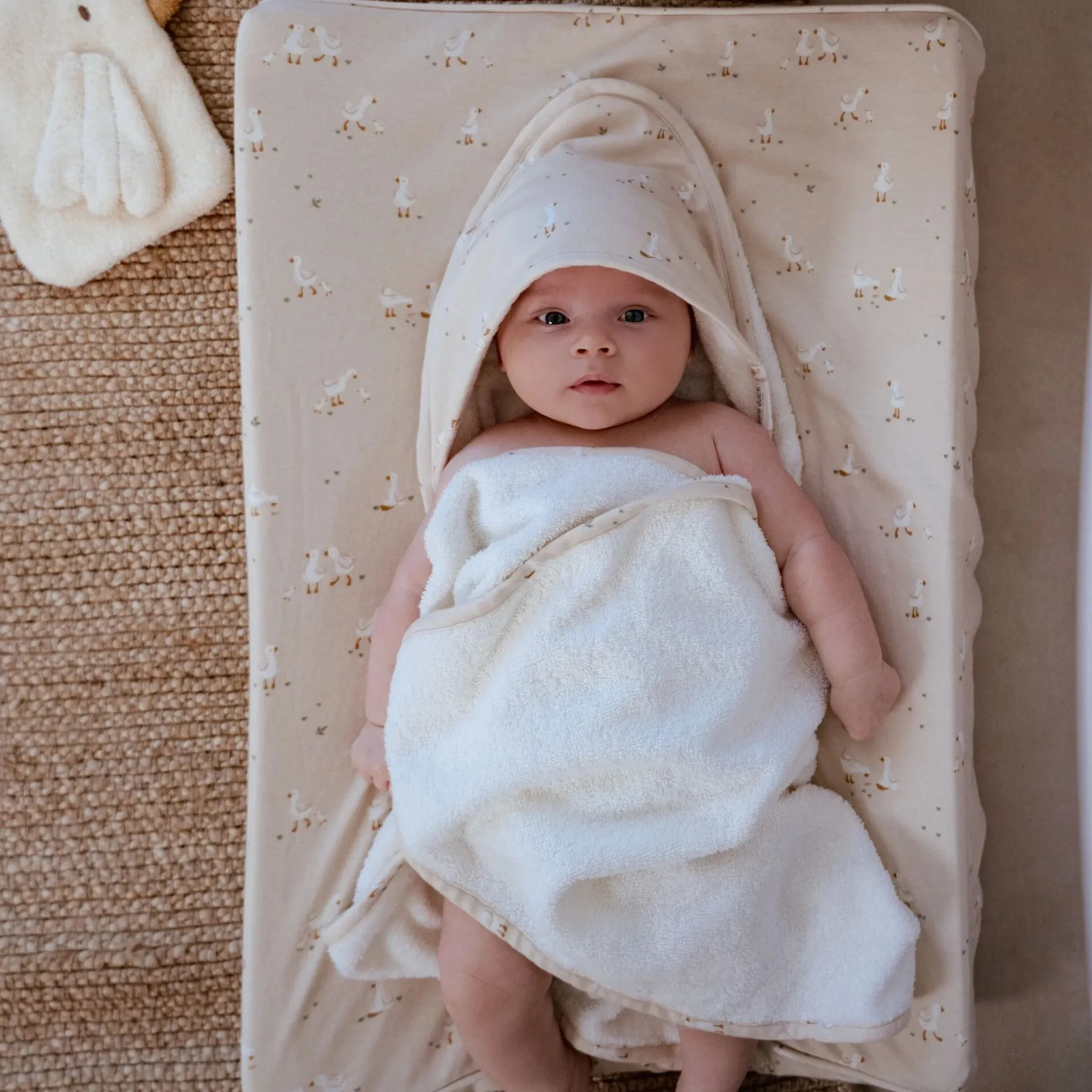 Little Dutch Changing pad cover - Beige - Newborn Naturals - Little Goose Sale