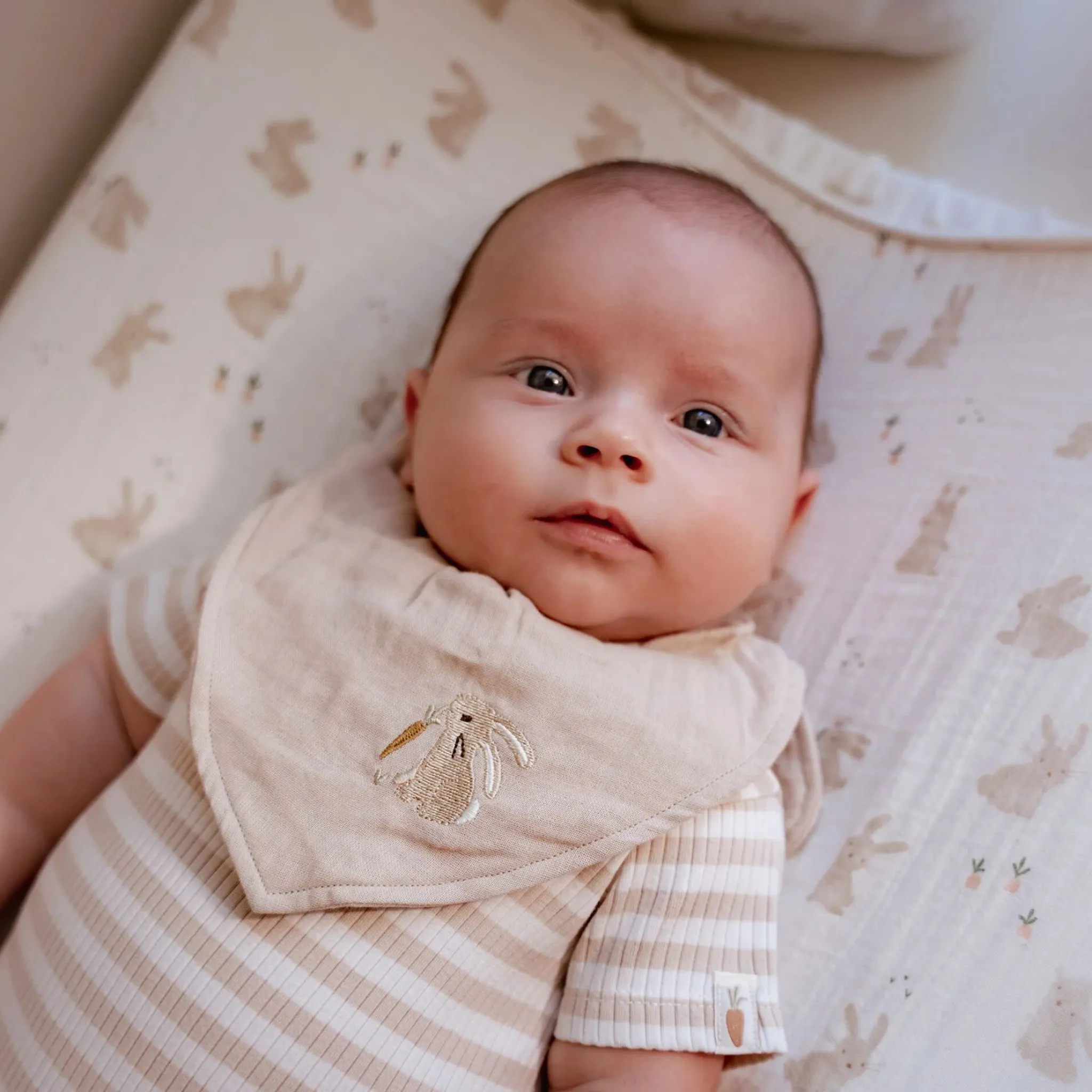 Little Dutch Changing pad cover - White - Newborn Naturals - Baby Bunny Online