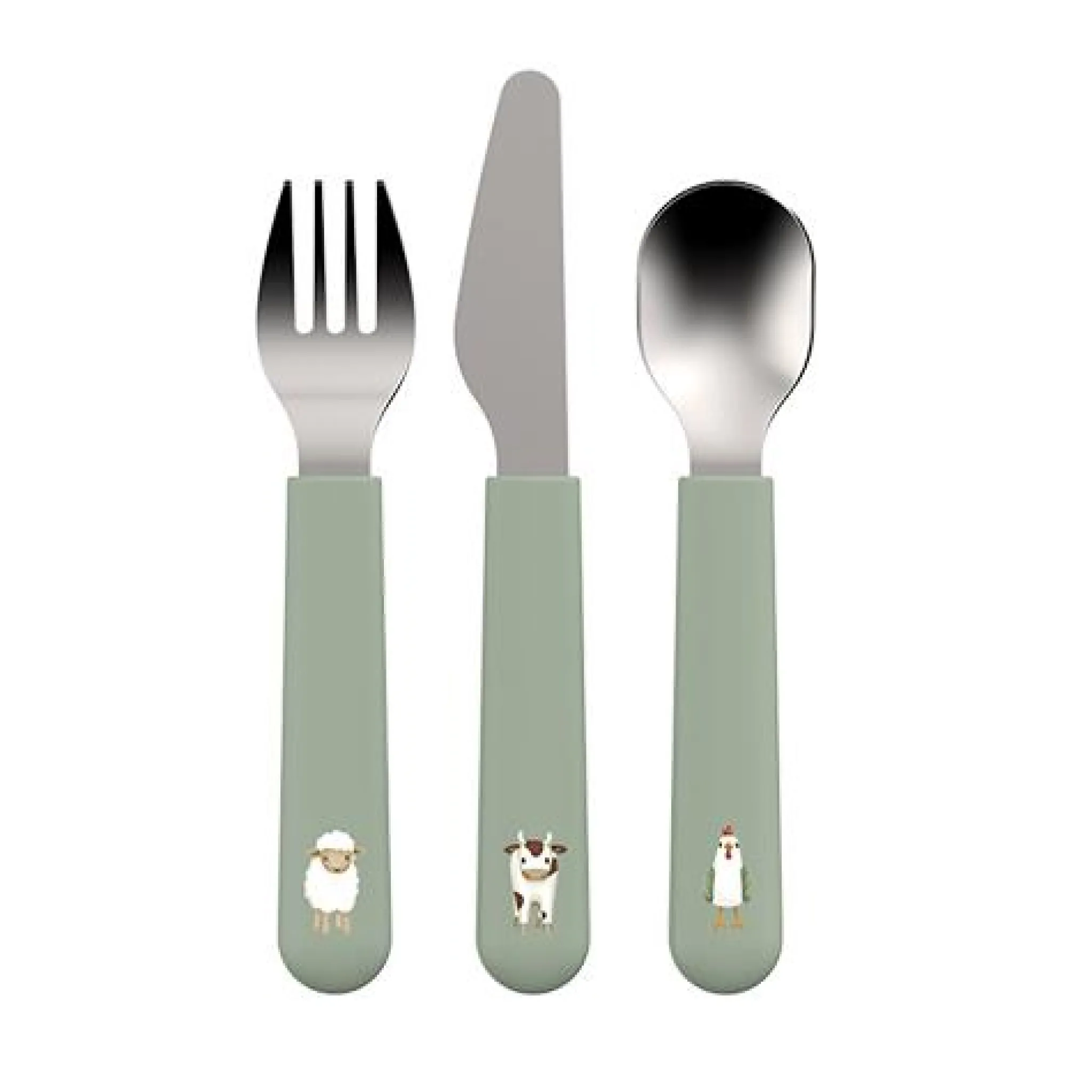 Little Dutch Children's cutlery set - Green - Little Farm New