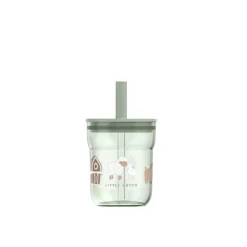 Little Dutch Children's glass 250 ml With Straw Little Farm Best