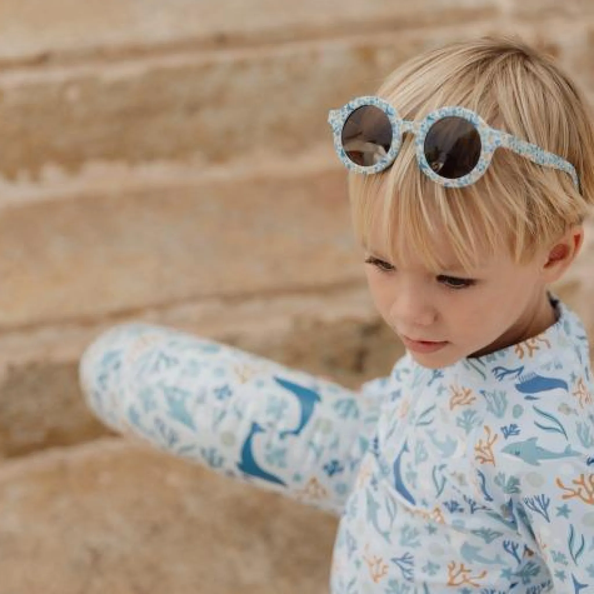 Little Dutch Children's sunglasses Round Ocean Dreams Blue New
