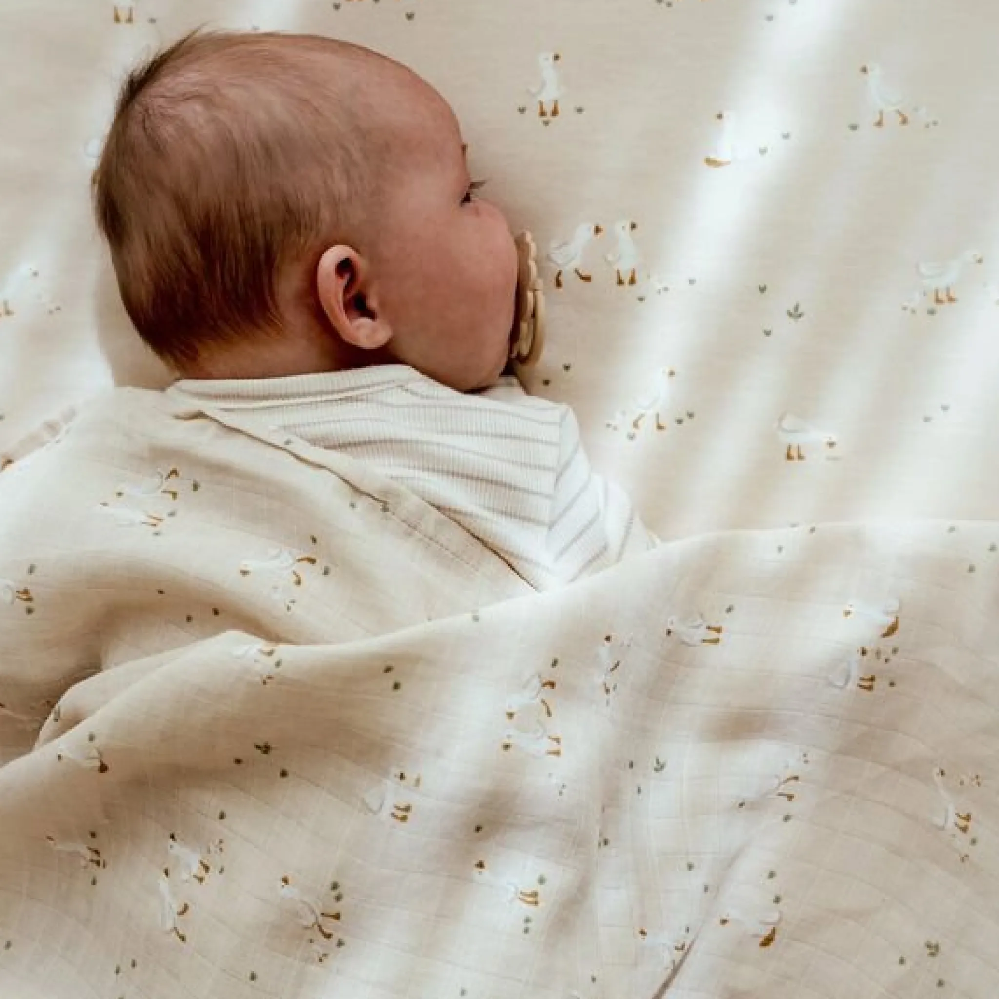 Little Dutch Cradle blanket - Beige - Newborn Naturals - Little Goose Sale