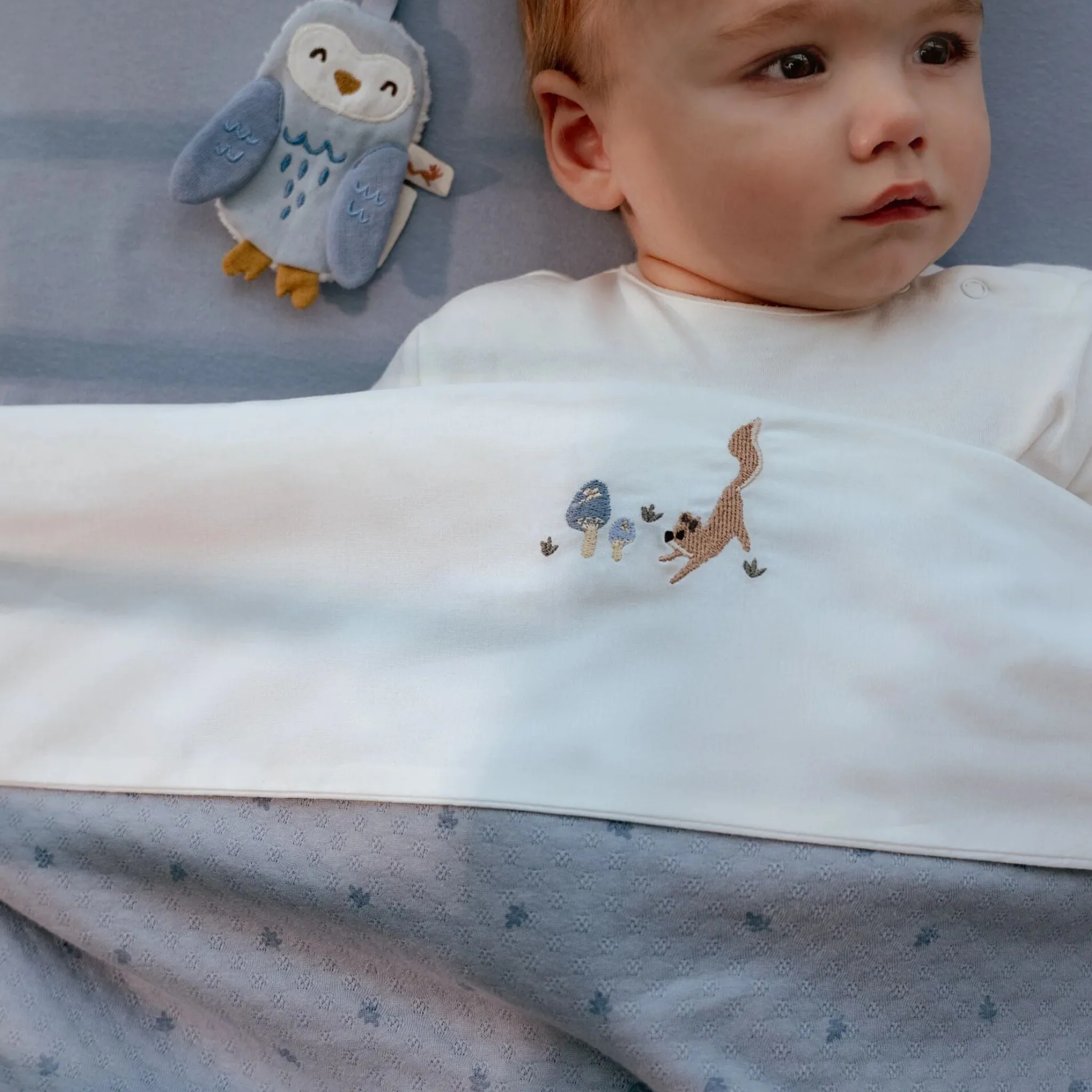 Little Dutch Cradle blanket - Blue - Essentials Sale