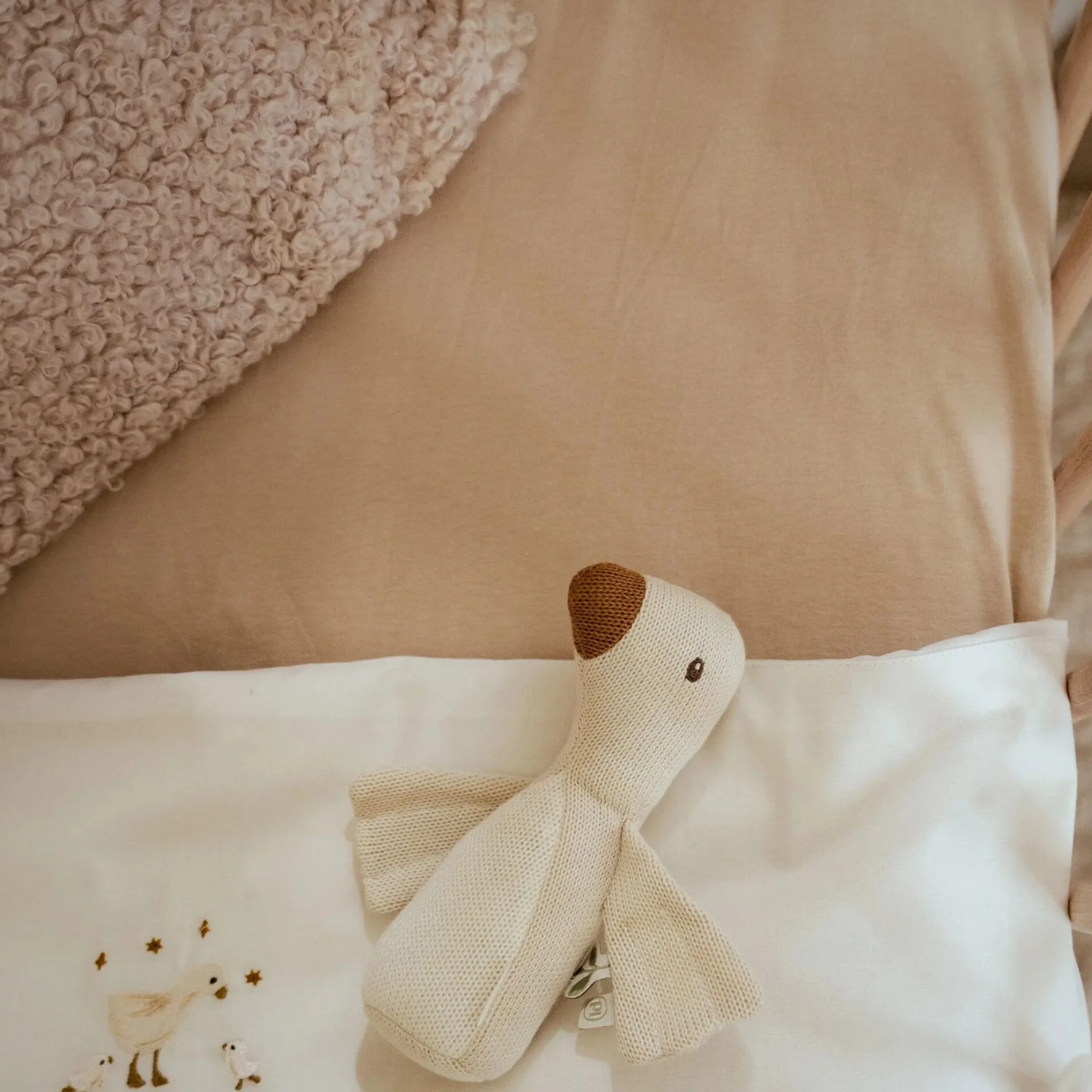 Little Dutch Cradle fitted sheet - Beige - Essentials Sale