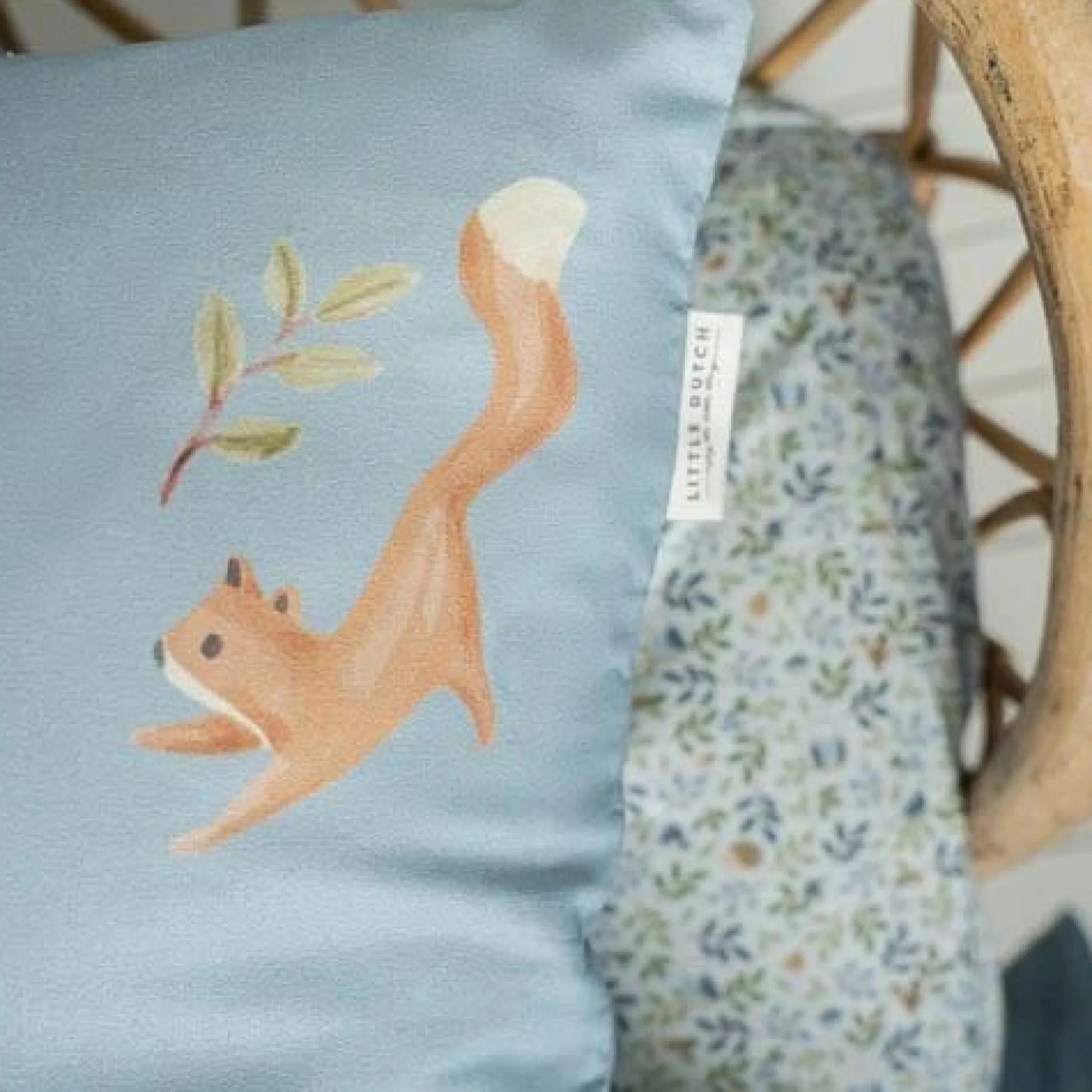 Little Dutch Cradle fitted sheet - Blue - Forest Friends - Forest Adventure Best