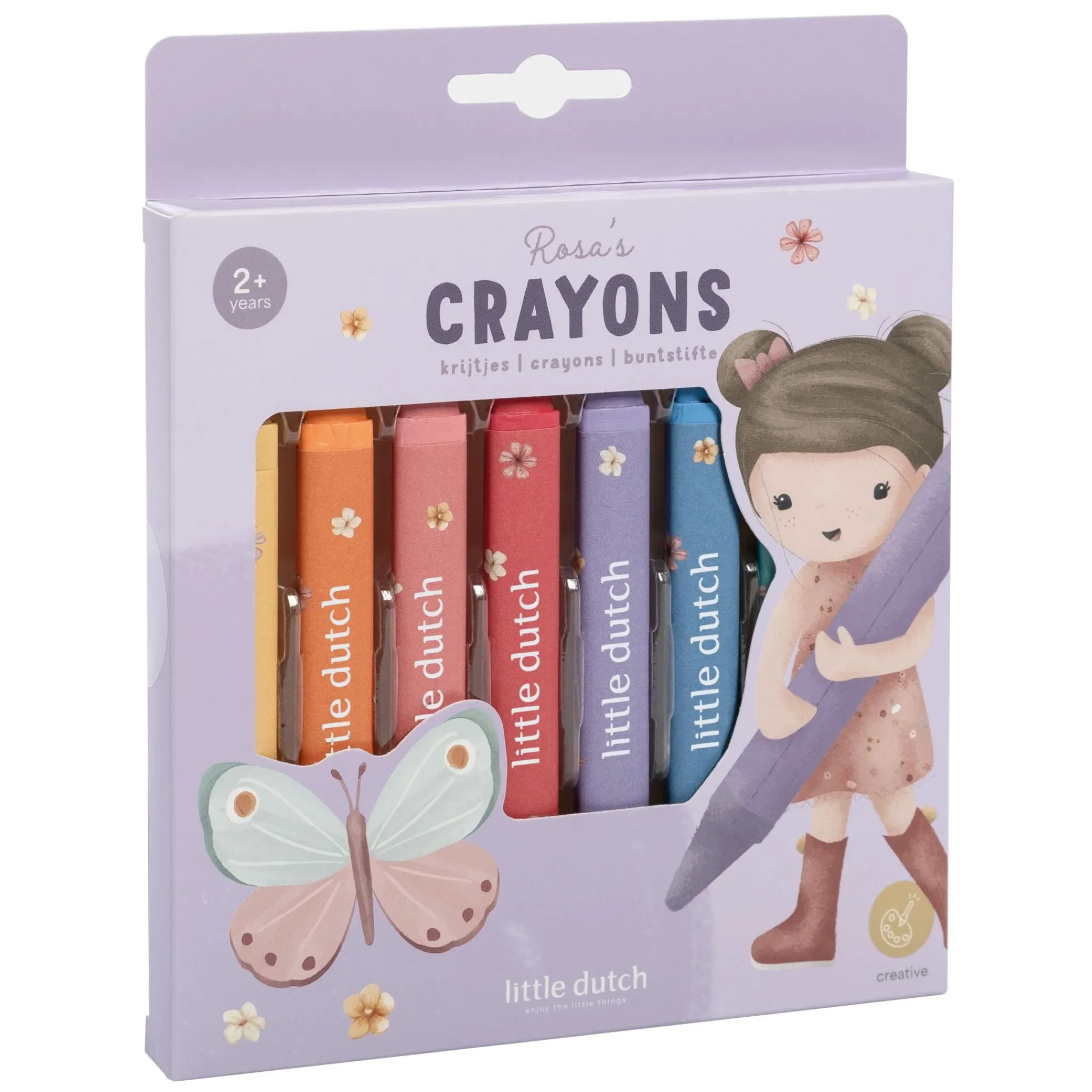 Little Dutch Crayons - Multicolored - Essentials - Rosa Hot