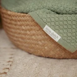 Little Dutch Crib blanket - Green - Essentials Discount