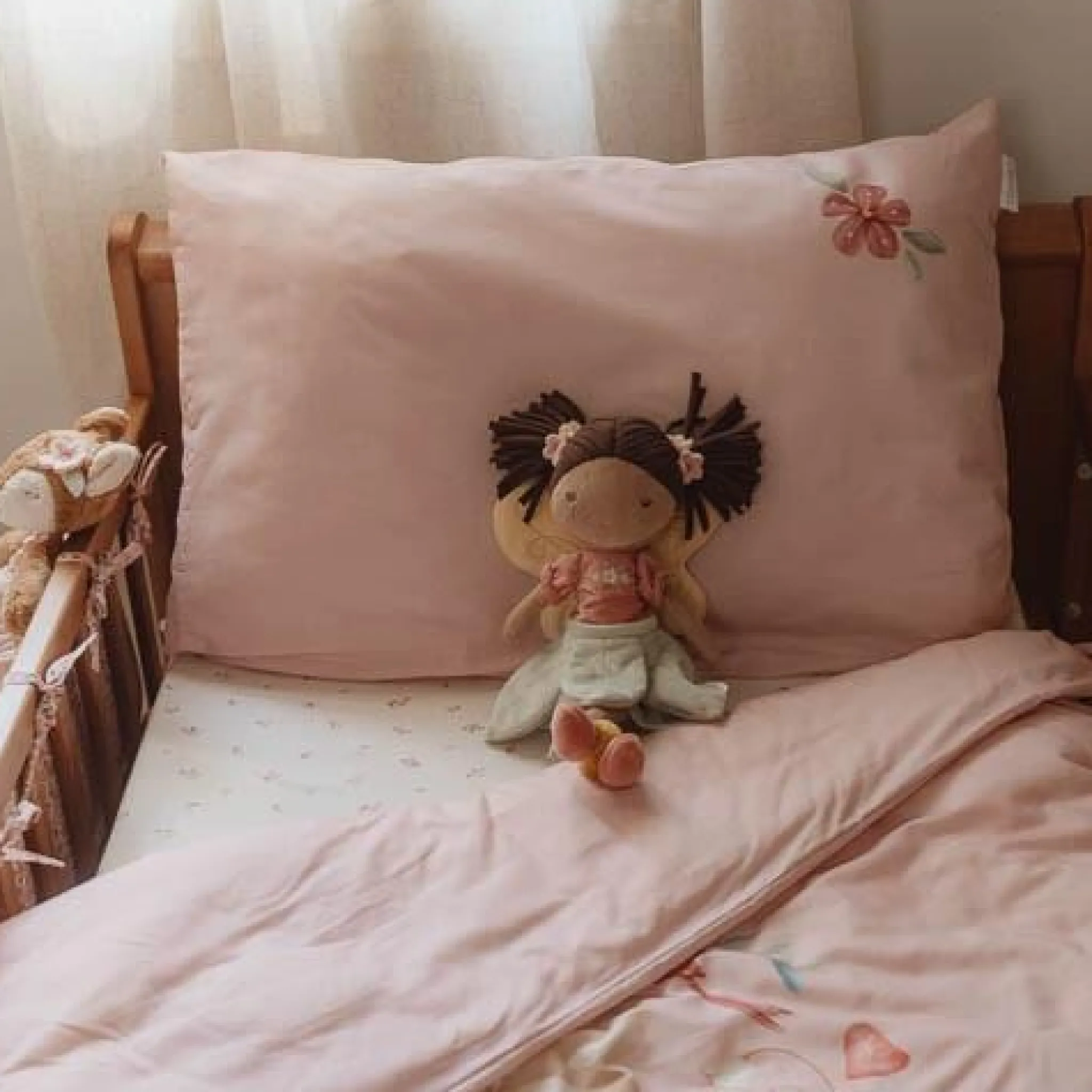 Little Dutch Crib Duvet Cover - Pink - Fairy Garden - Fairy Blossom Best