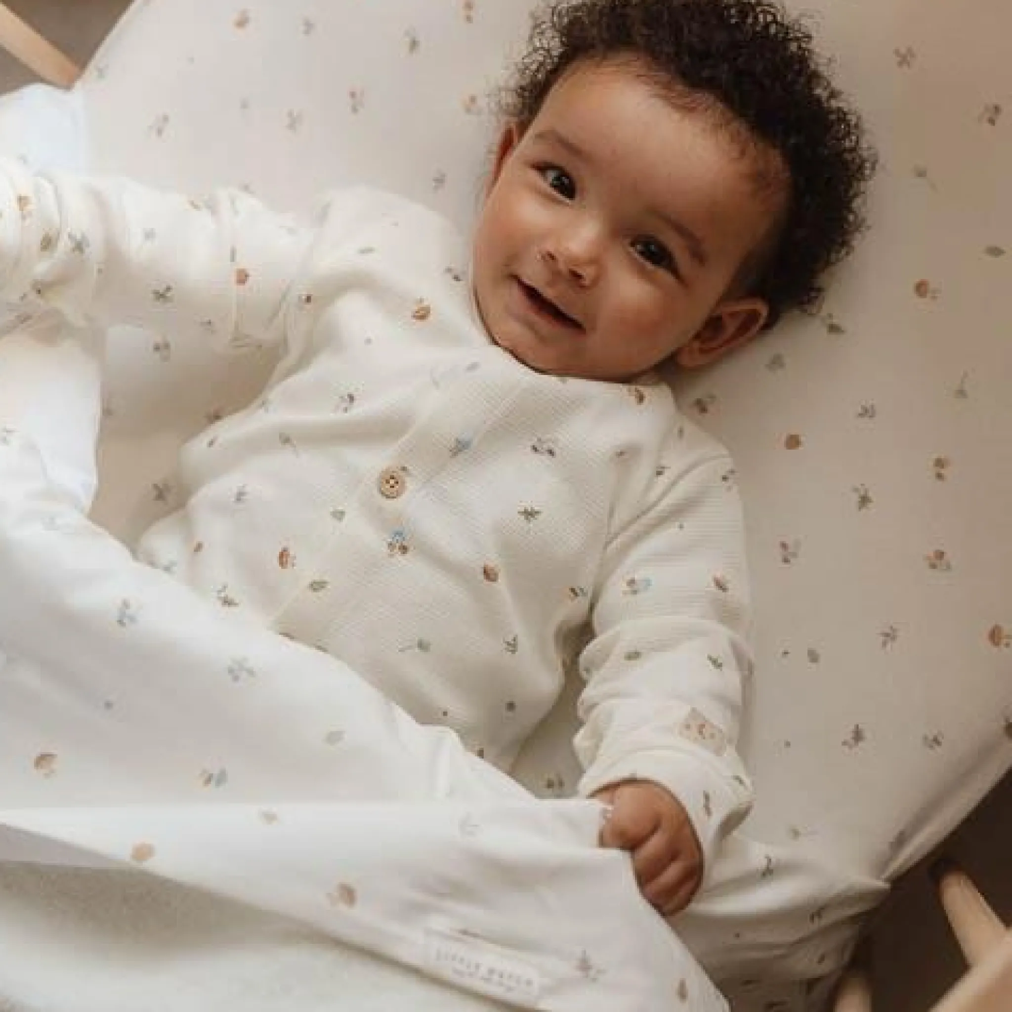 Little Dutch Crib Sheet - White - Forest Friends - Forest Treasures Sale