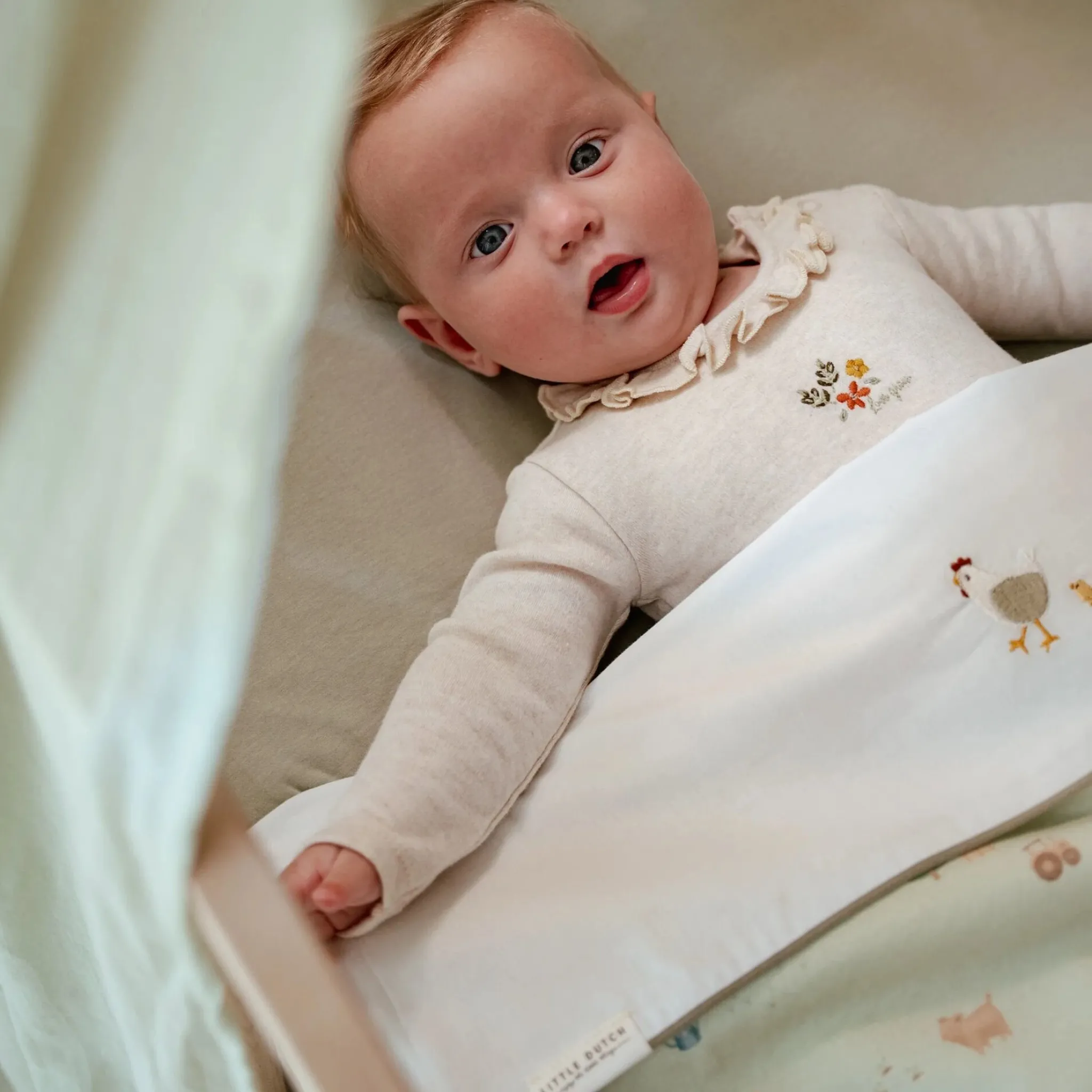 Little Dutch Crib sheet - White - Little Farm - Little Goose Best