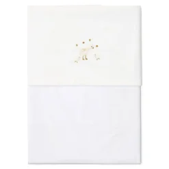 Little Dutch Crib sheet - White - Newborn Naturals - Little Goose Clearance