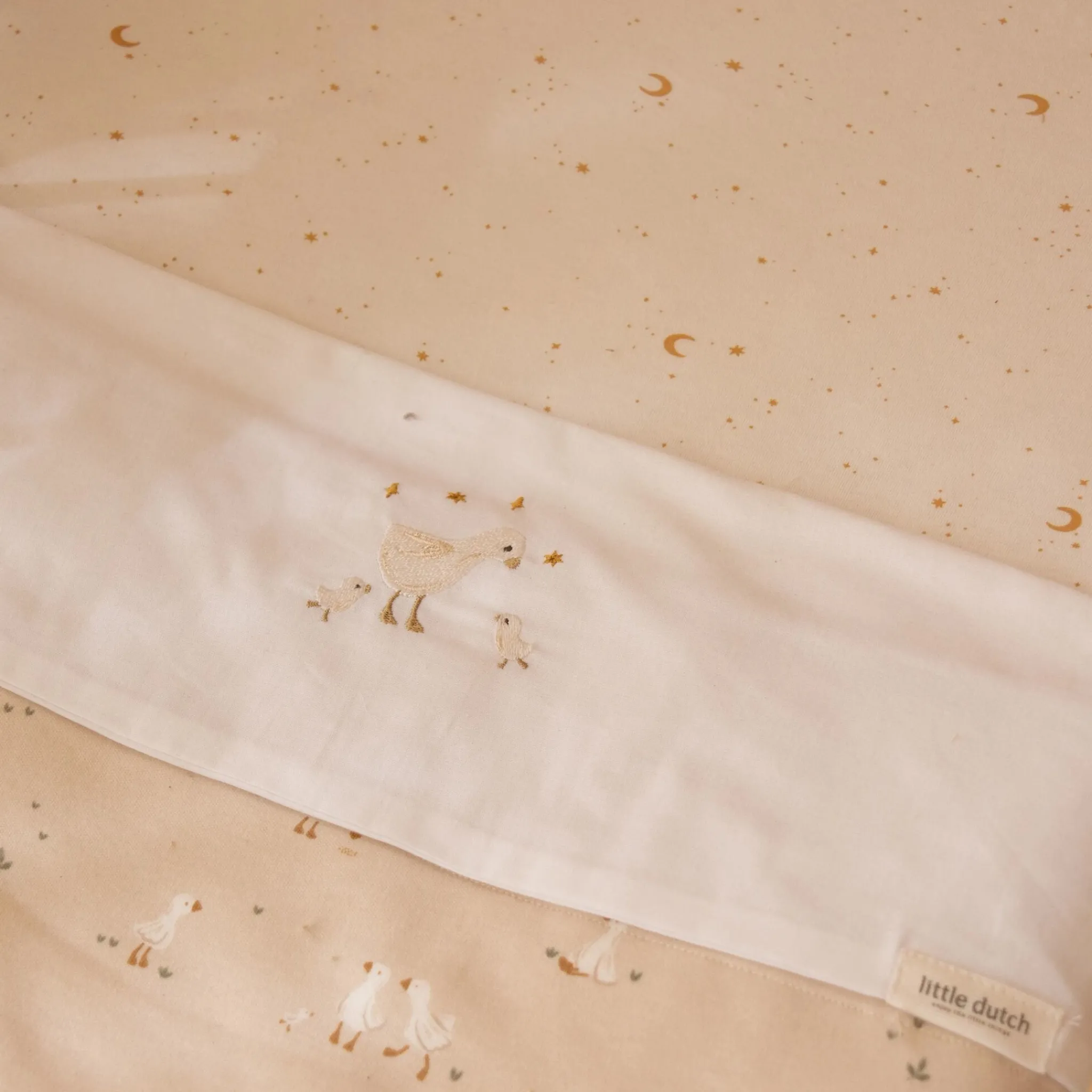 Little Dutch Crib sheet - White - Newborn Naturals - Little Goose Clearance