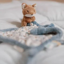Little Dutch Cuddle cloth print Fox - Forest Friends - Blue - Forest Friends New
