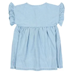 Little Dutch Dress embroidered - Short sleeve - Blue New