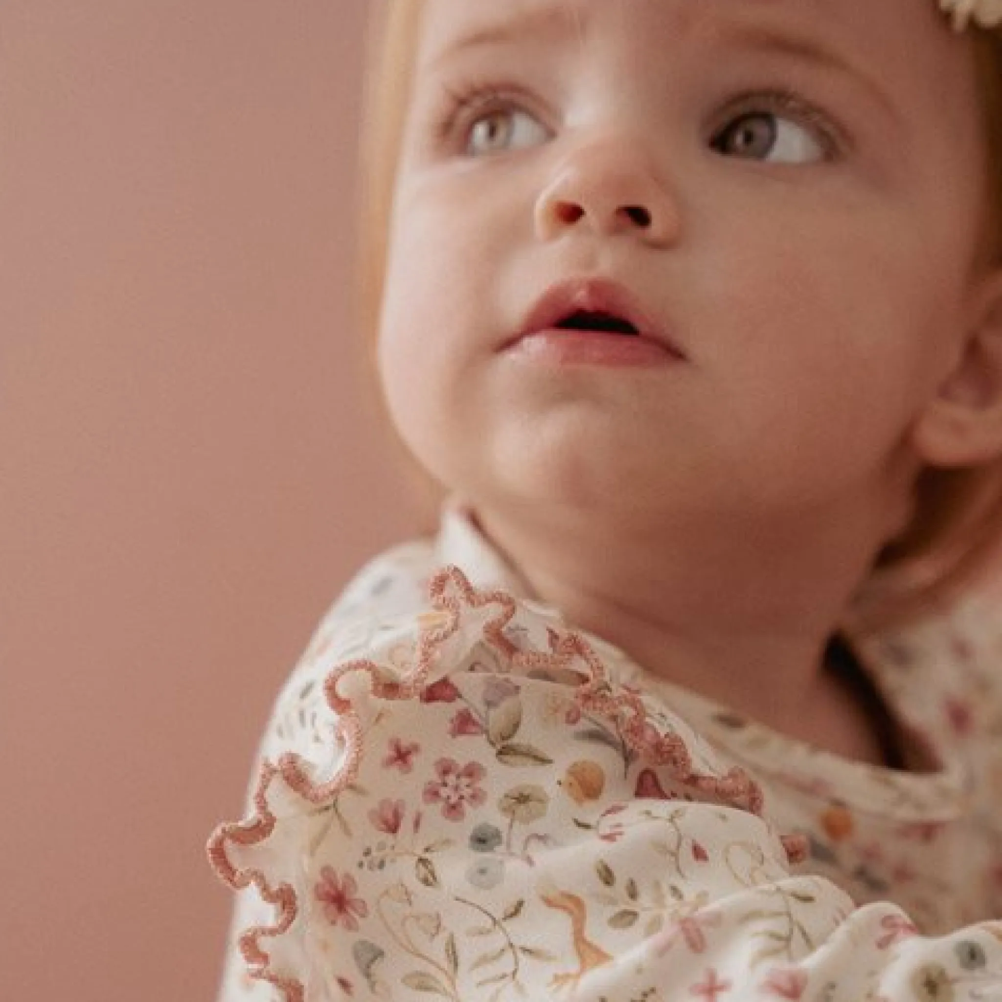 Little Dutch Dress long sleeve - White - Fairy Garden