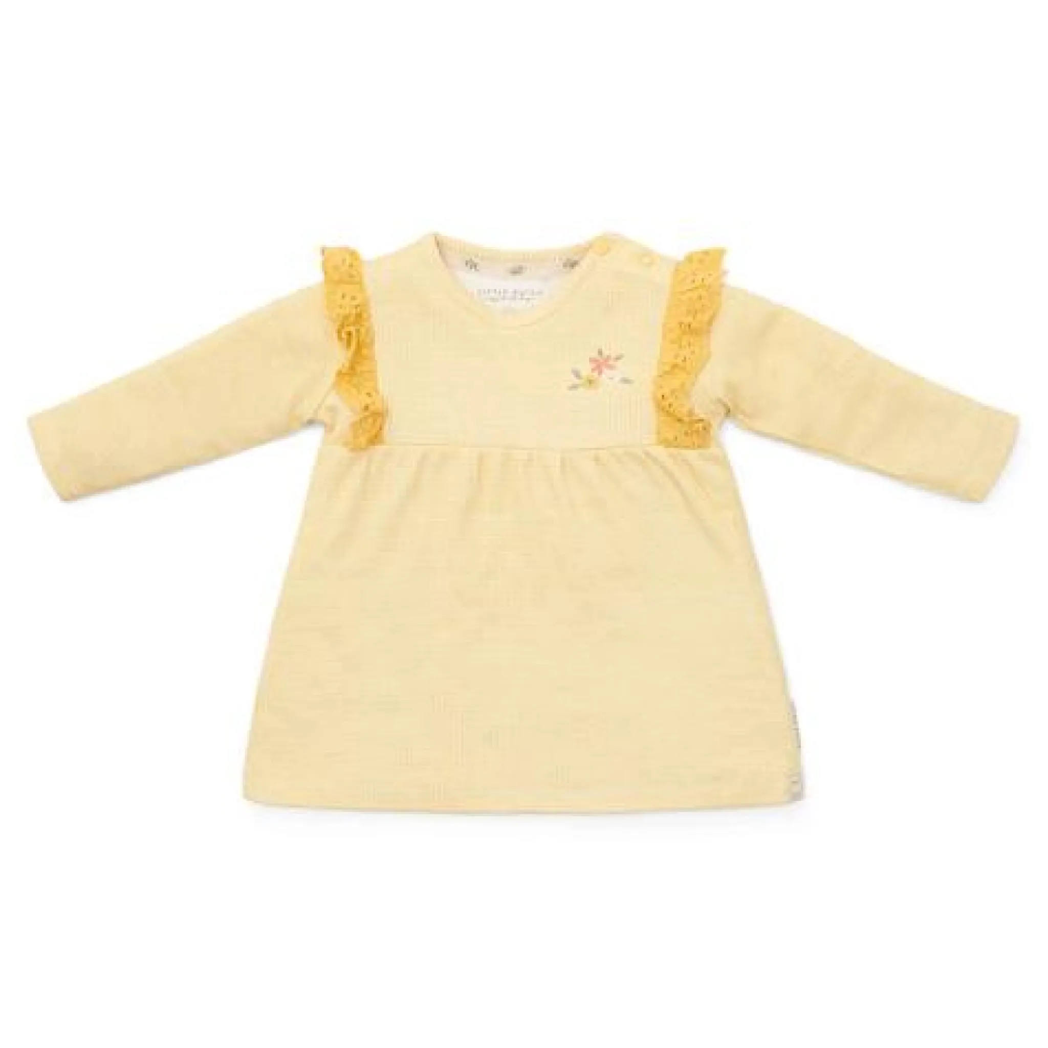 Little Dutch Dress long sleeve - Yellow - Little Farm - Checkered Clearance