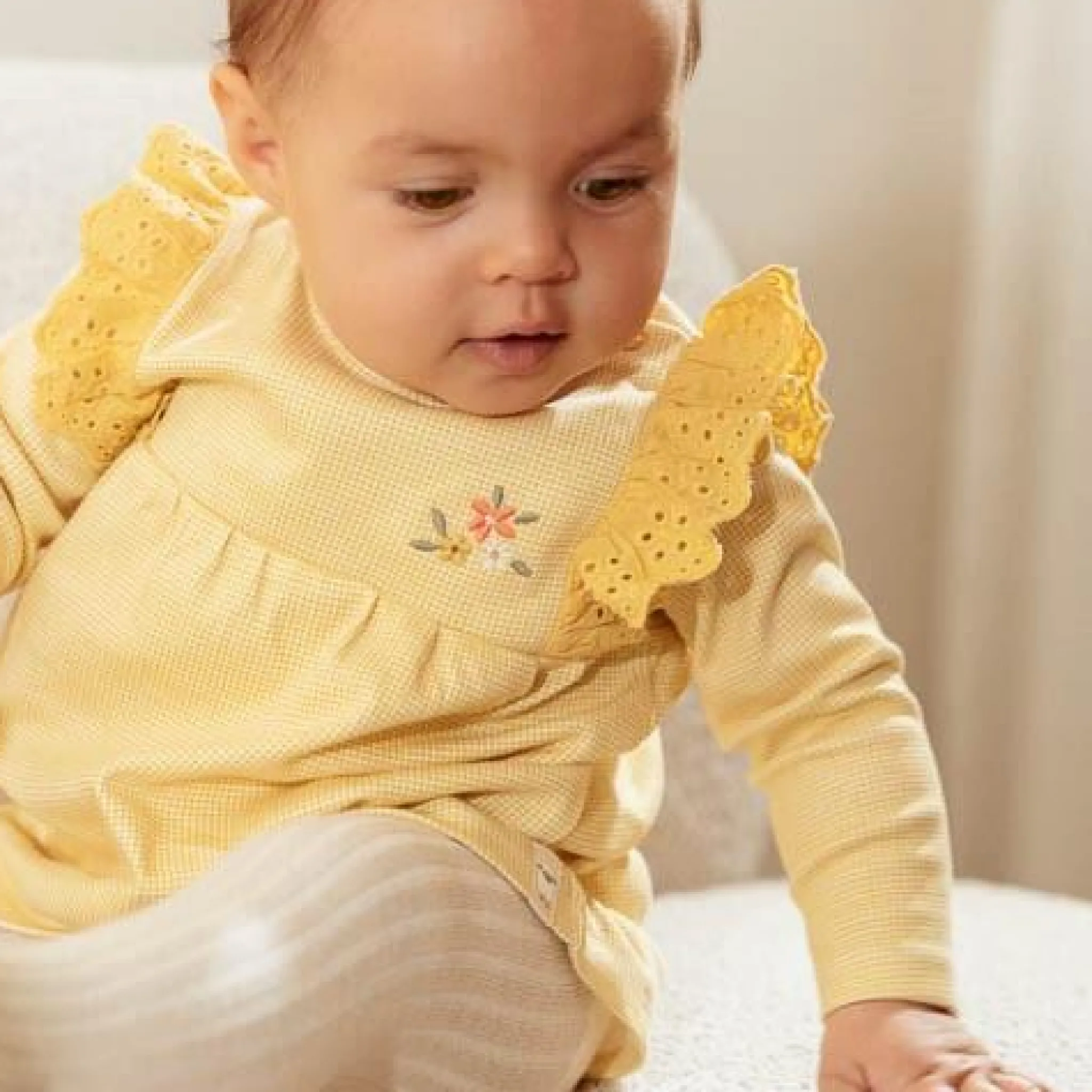 Little Dutch Dress long sleeve - Yellow - Little Farm - Checkered Clearance