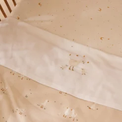 Little Dutch Fitted sheet - White - 70 x 140/150 cm - Moon & Stars New