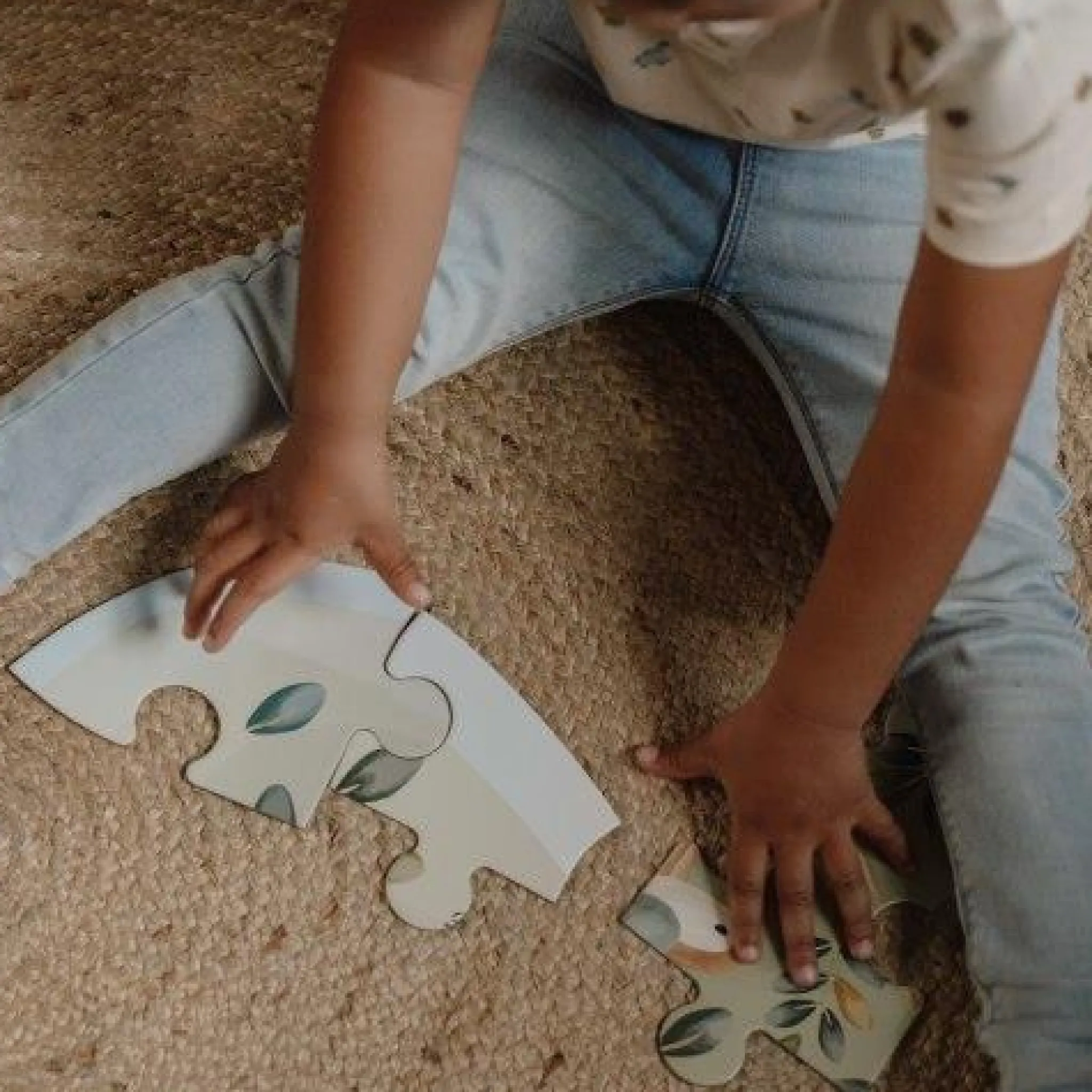 Little Dutch Floor puzzle - Blue - Forest Friends Outlet