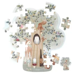 Little Dutch Floor puzzle - Blue - Forest Friends Outlet