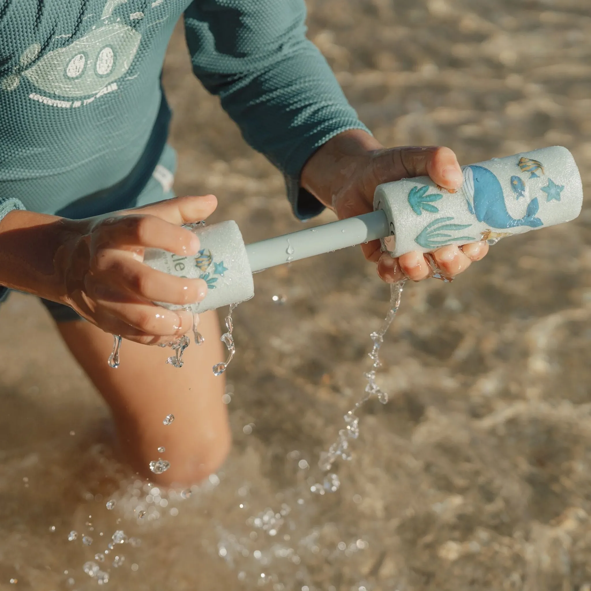 Little Dutch Foam Water Gun - Blue - Ocean World New