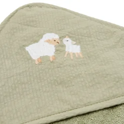 Little Dutch Hooded towel - Embroidered - Green - 75 x 75 Hot