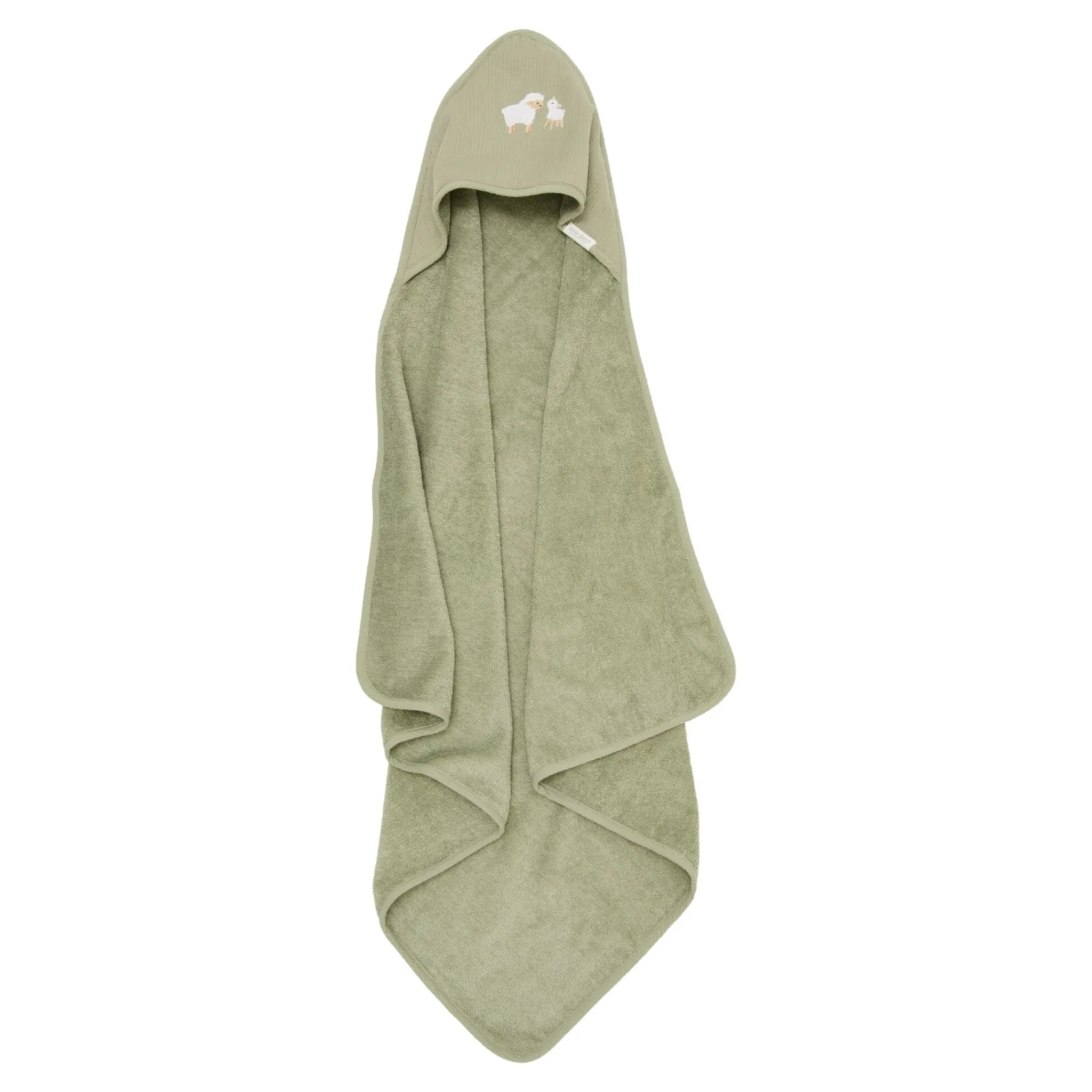 Little Dutch Hooded towel - Embroidered - Green - 100 x 100 Outlet