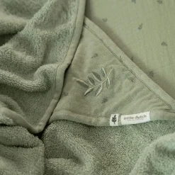 Little Dutch Hooded towel - Green - 100 x 100 - Essentials Outlet