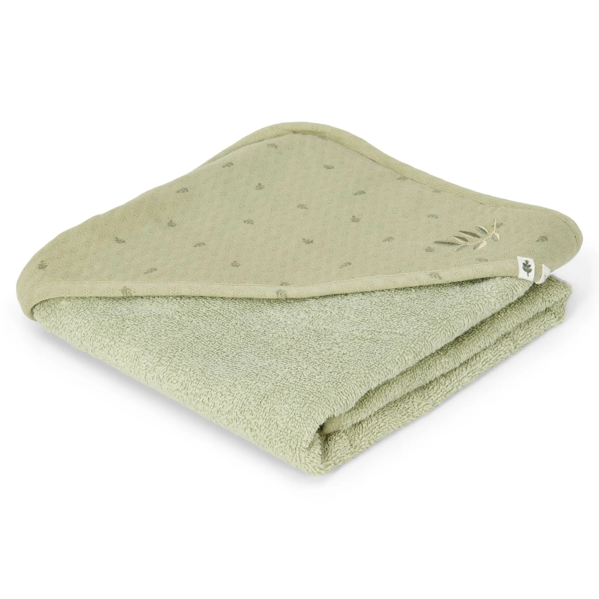 Little Dutch Hooded towel - Green - 100 x 100 - Essentials Outlet
