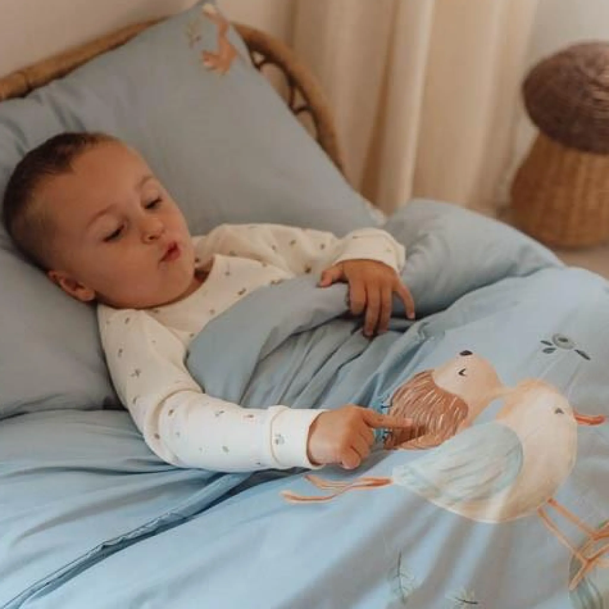 Little Dutch Junior duvet cover - Blue - Forest Friends New