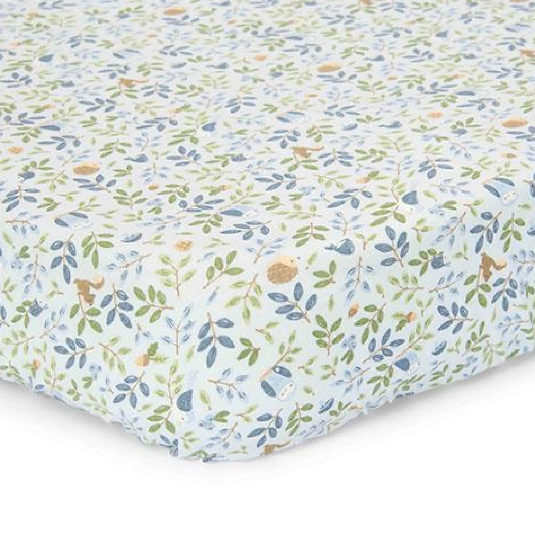 Little Dutch Junior Fitted Sheet - Blue - Size Junior - Forest Friends - Forest Adventure Online