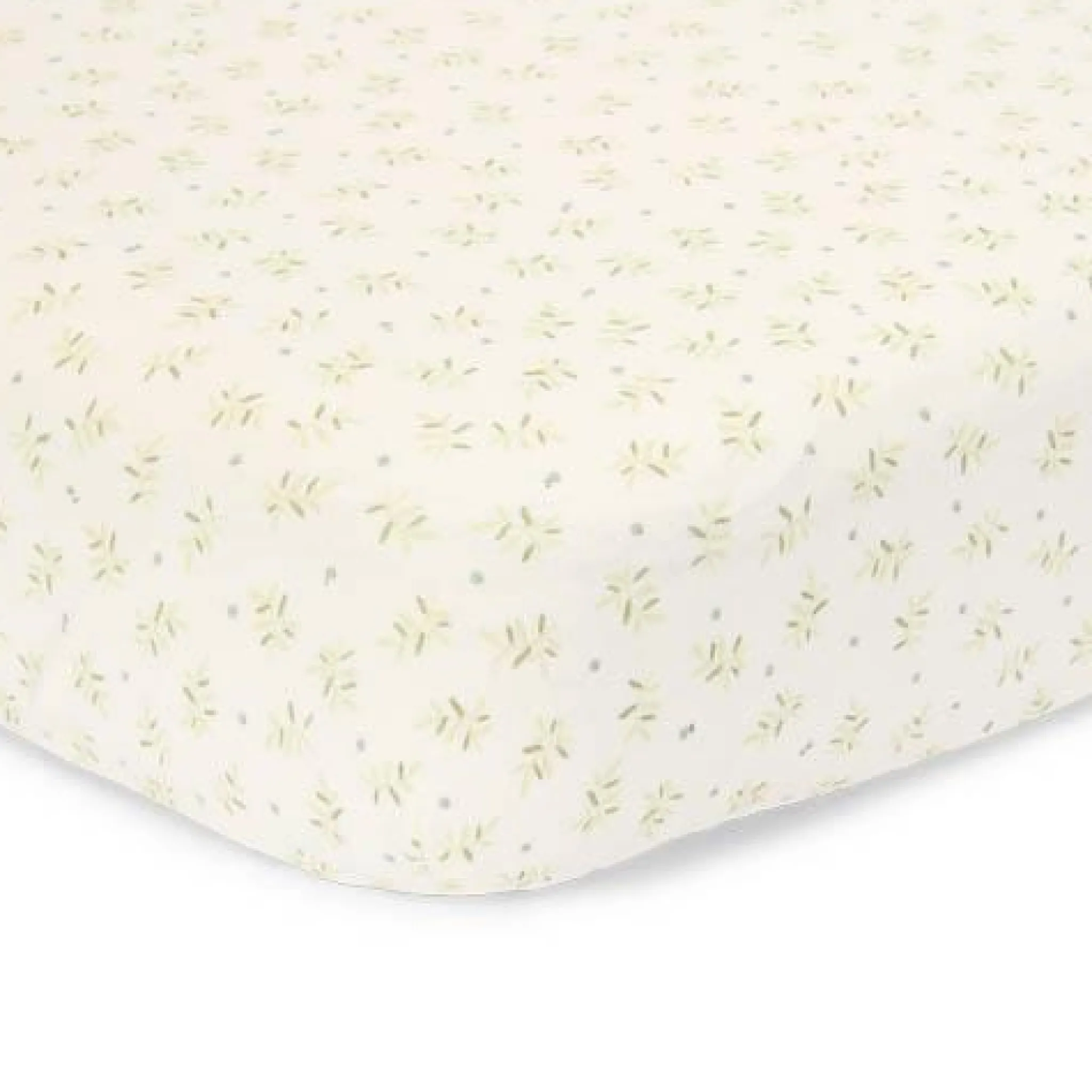 Little Dutch Junior Fitted sheet - Green - Size Junior - Essentials - Blueberry Leaves