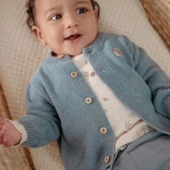 Little Dutch Knitted cardigan - Blue - Forest Friends