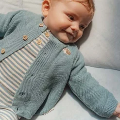 Little Dutch Knitted cardigan - Blue - Forest Friends