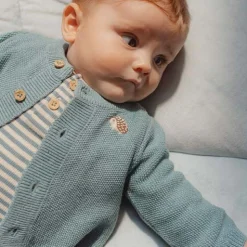 Little Dutch Knitted cardigan - Blue - Forest Friends