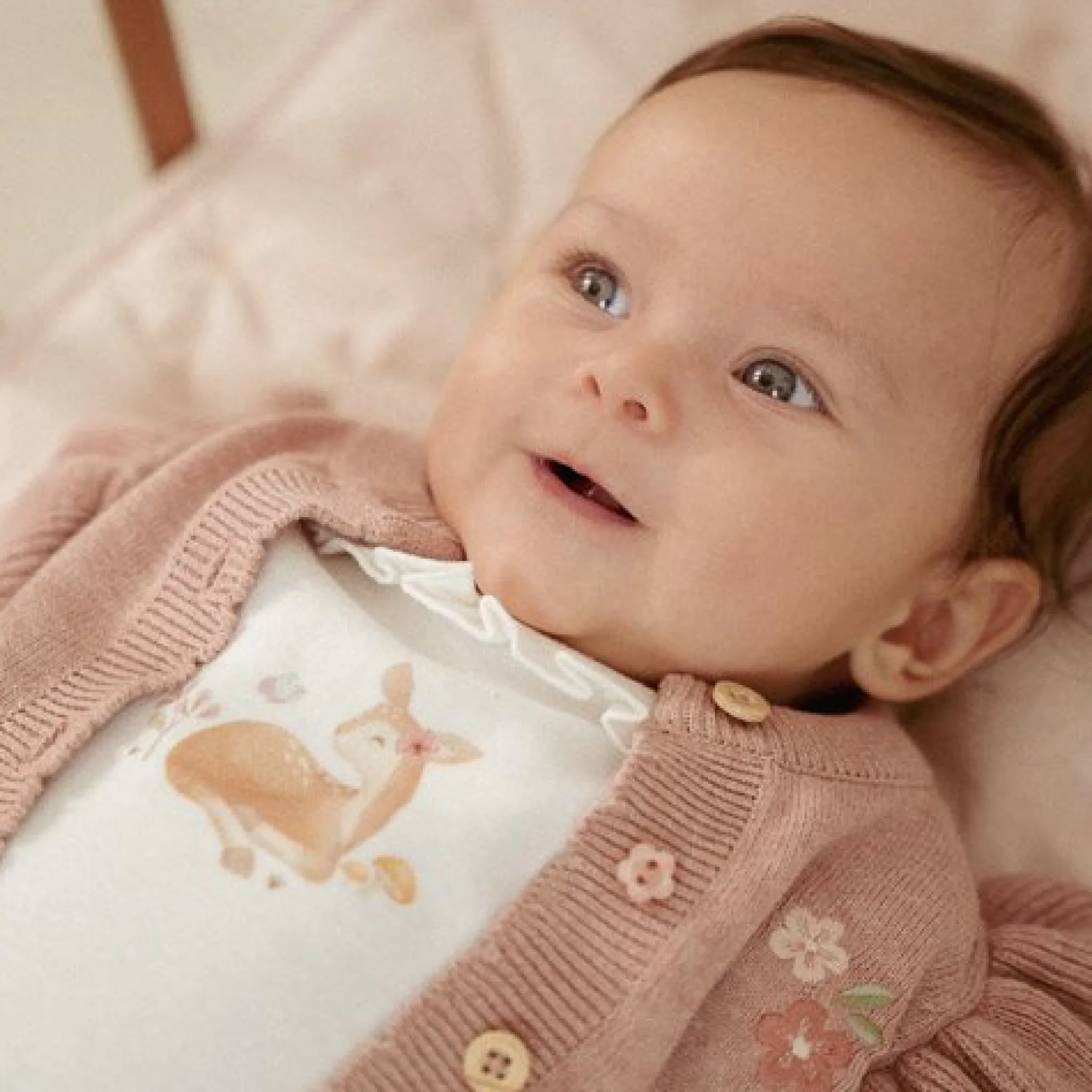 Little Dutch Knitted cardigan - Pink - Fairy Garden Best