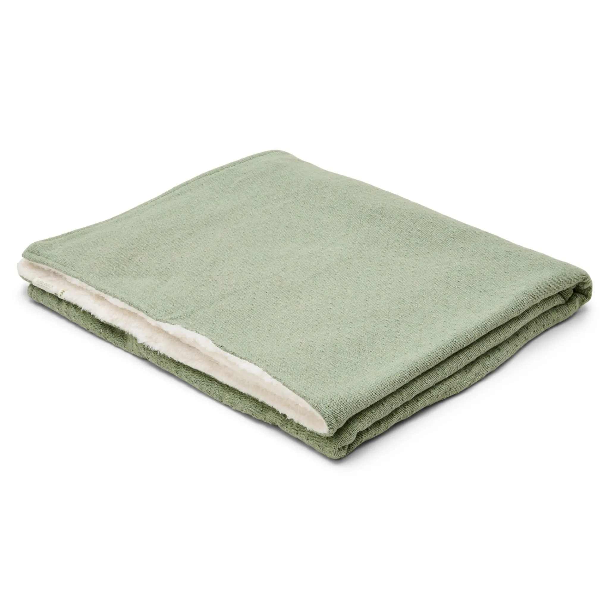 Little Dutch Knitted Cradle Blanket – Fleece – Green Best