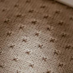 Little Dutch Knitted crib blanket - Fleece - Beige - Essentials Clearance