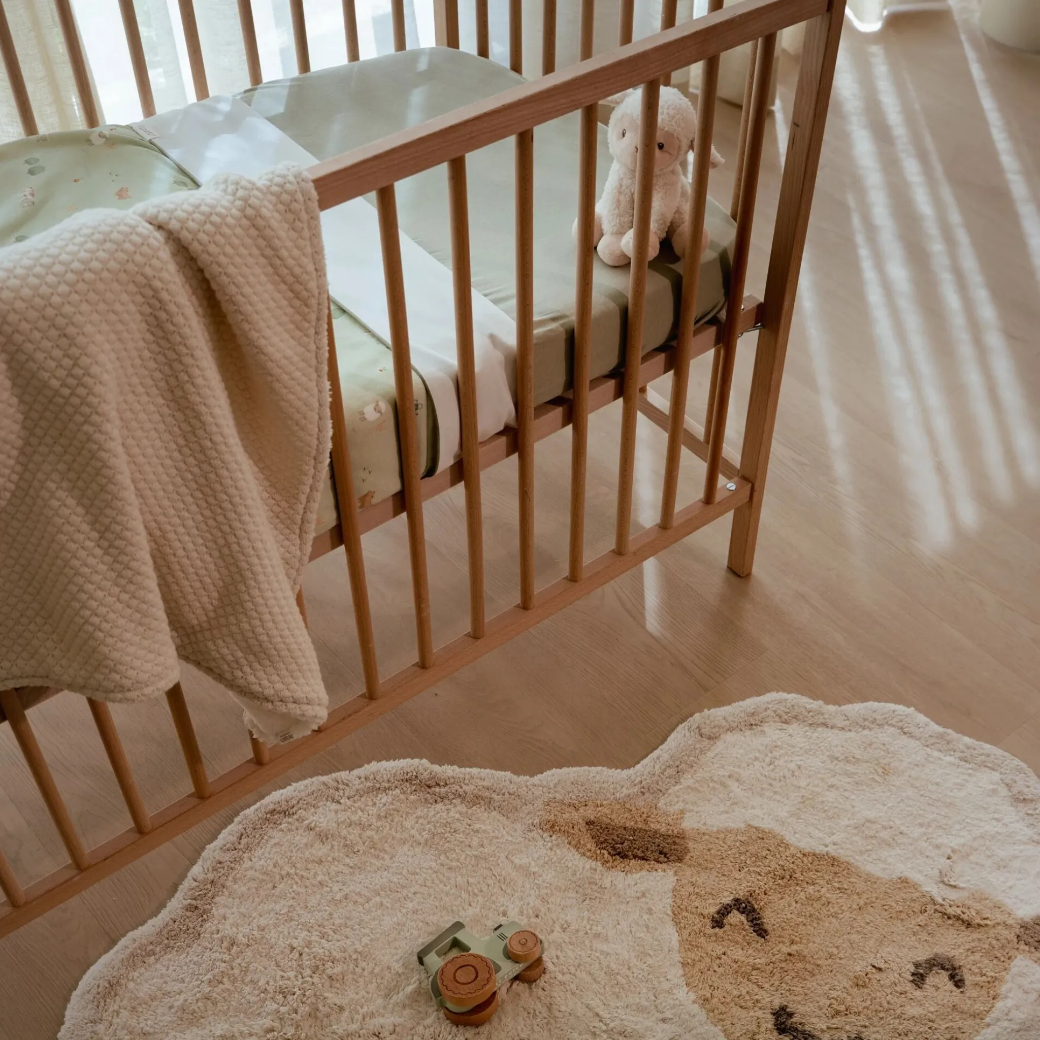 Little Dutch Knitted crib blanket - Fleece - White - Essentials Outlet