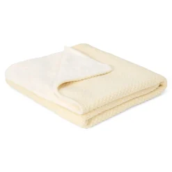 Little Dutch Knitted crib blanket - Fleece - White - Essentials Outlet